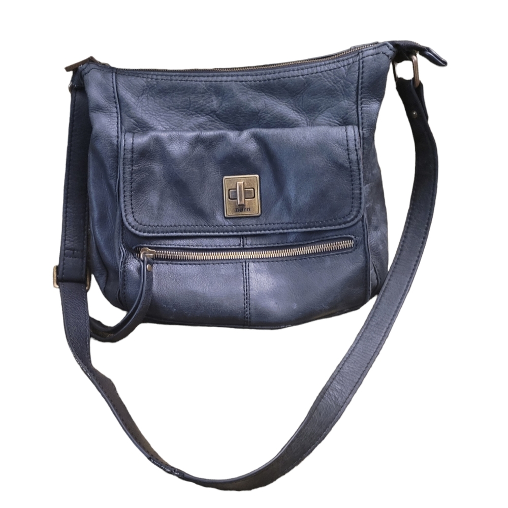 BORN leather crossbody bag small black